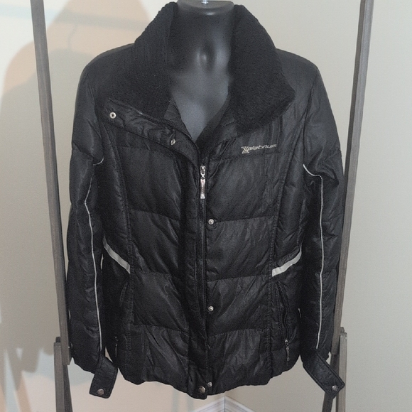 Platinum Jackets & Blazers - Platinum | Black Winter Jacket With Silver Details